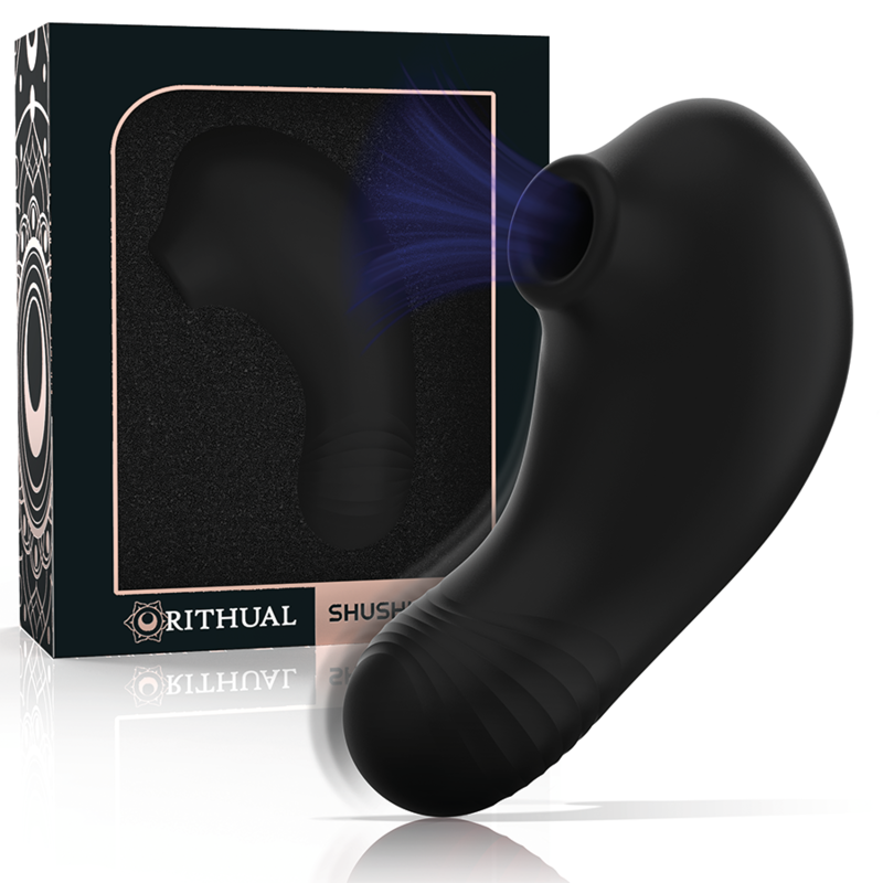 D-235858 RITHUAL - SHUSHU PRO POCKET ESTIMULADOR CLITORIS 2 POTENTES MOTORES AZABACHE