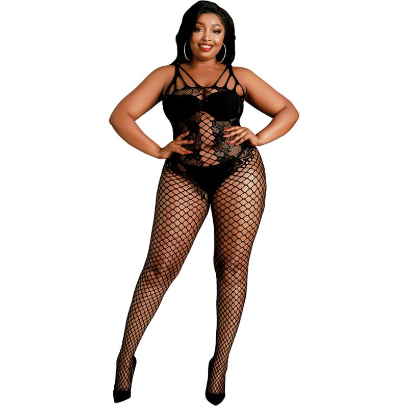 D-237347 MOONLIGHT - MODELO 4 BODYSTOCKING NEGRO TALLA UNICA / PLUS SIZE
