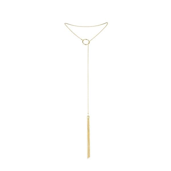 D-212777 BIJOUX - MAGNIFIQUE COLLAR METLICO CON FLECOS DORADO